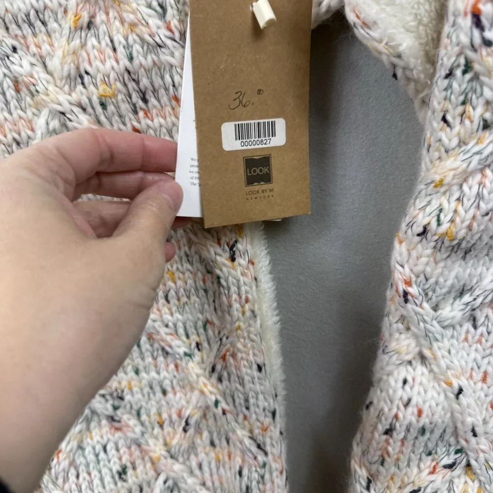 Look By M Chunky Cable Knit Infinity Scarf Womens One Size Multi Color